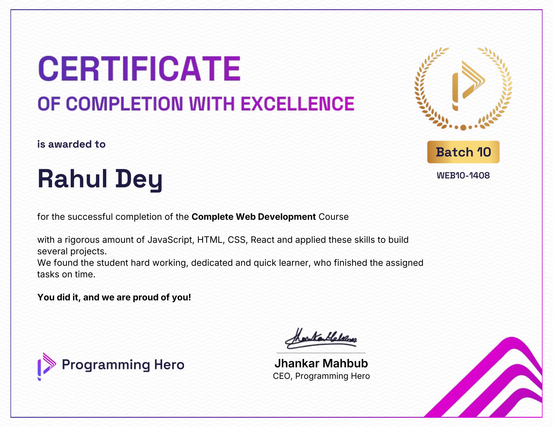 Complete Web Development (MERN Stack)